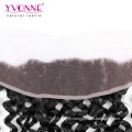 Italian Curly Peruvian Human Hair Lace Frontal